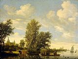 River Scene with Ferry
